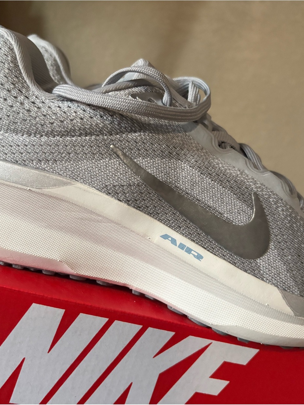 Nike Women's Gray Mesh Air Running Shoes